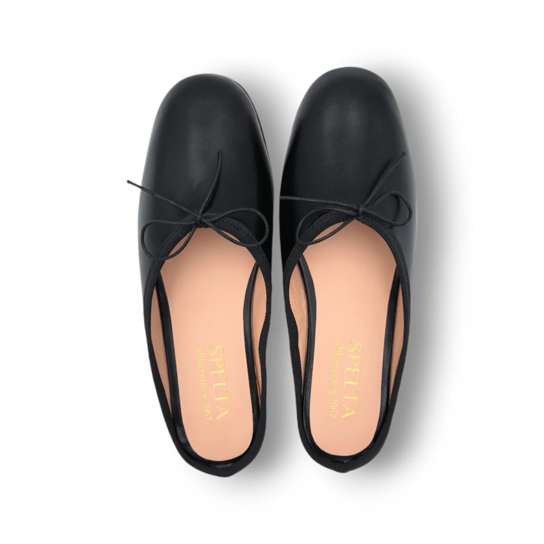 OLGA MULE in Black Nappa