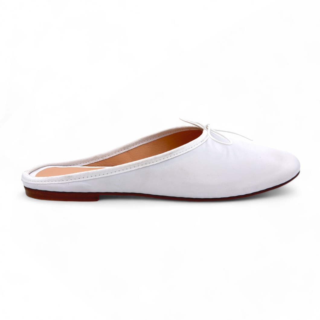 OLGA MULE in Nappa Bianco